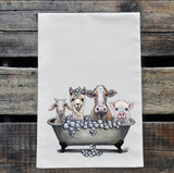 Farm Friends Bath Tea Towel
