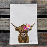Shaggy Blooms Highland Tea Towel