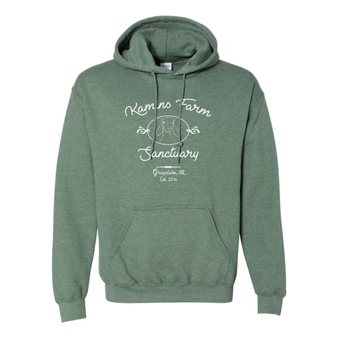 Heather Green Hooded Sweatshirt